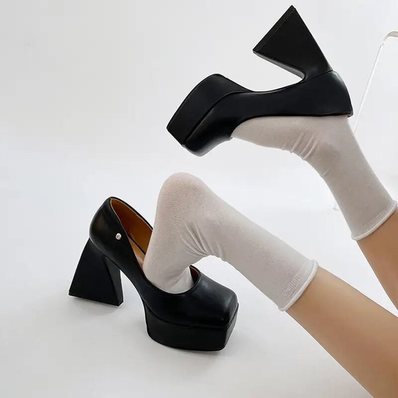 "STACY" PLATFORM HEELS