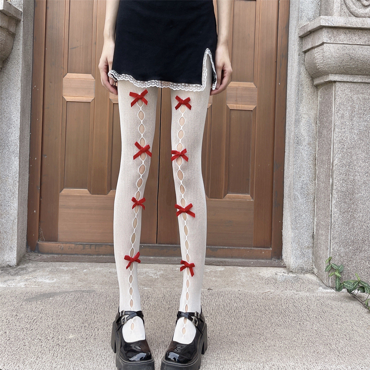 "BUBBLE" BOWKNOT TIGHTS