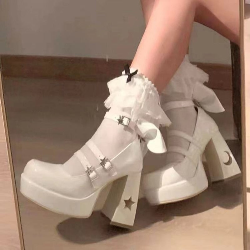 "MOONSTONE" PLATFORM HEELS