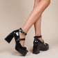 "DARK HEART" PLATFORM HEELS