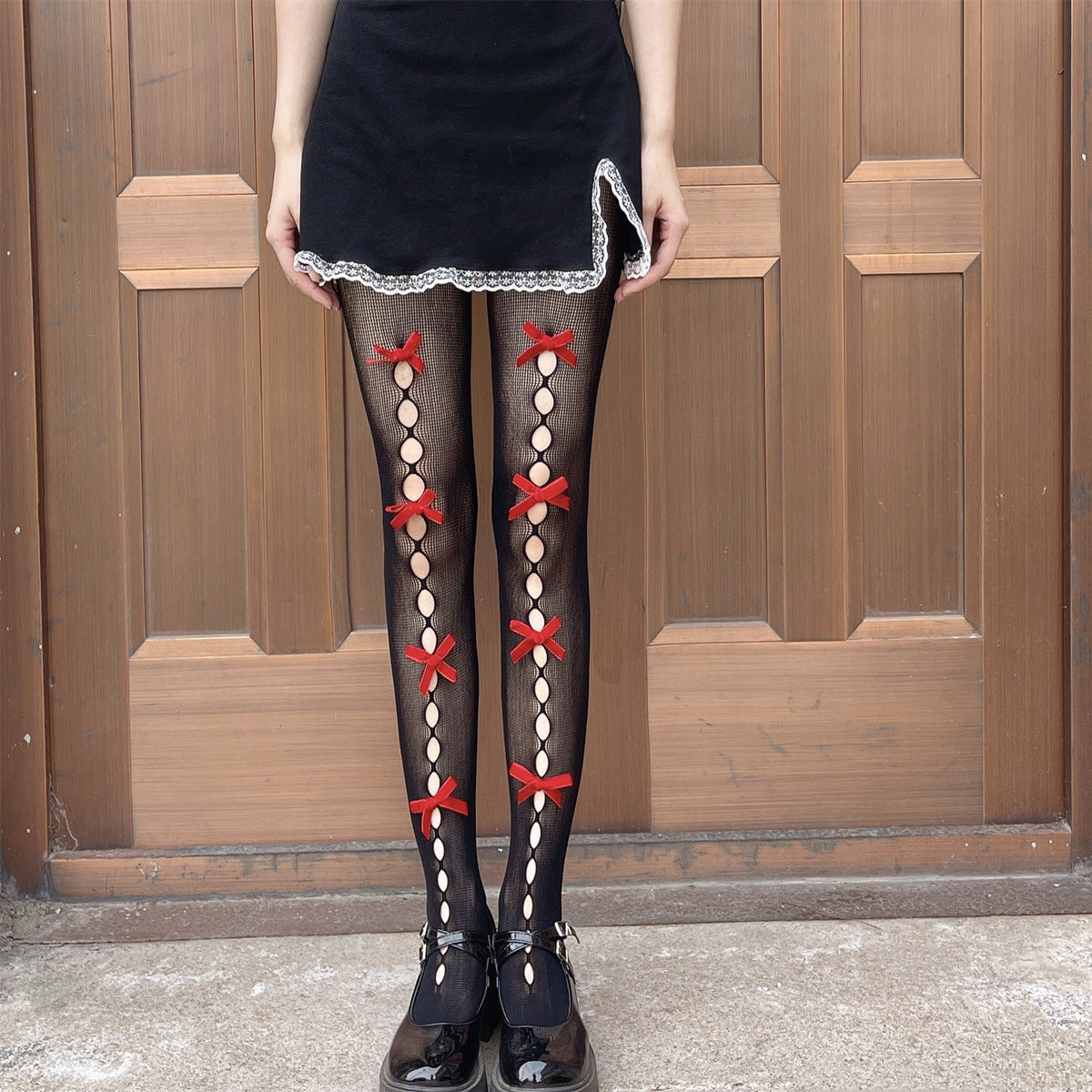 "BUBBLE" BOWKNOT TIGHTS