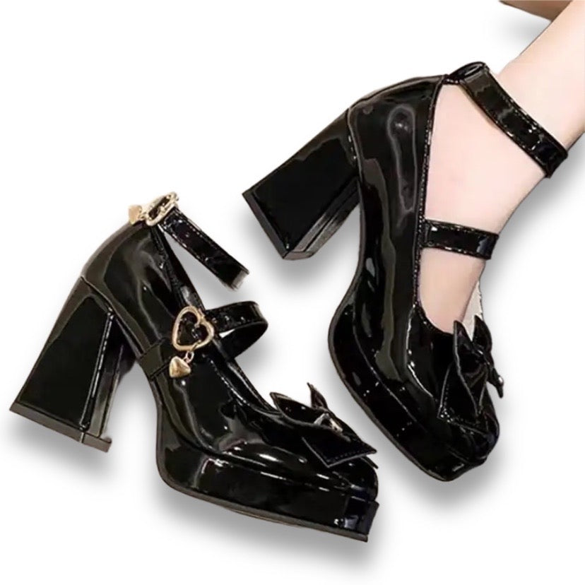 "DARK HEART" PLATFORM HEELS