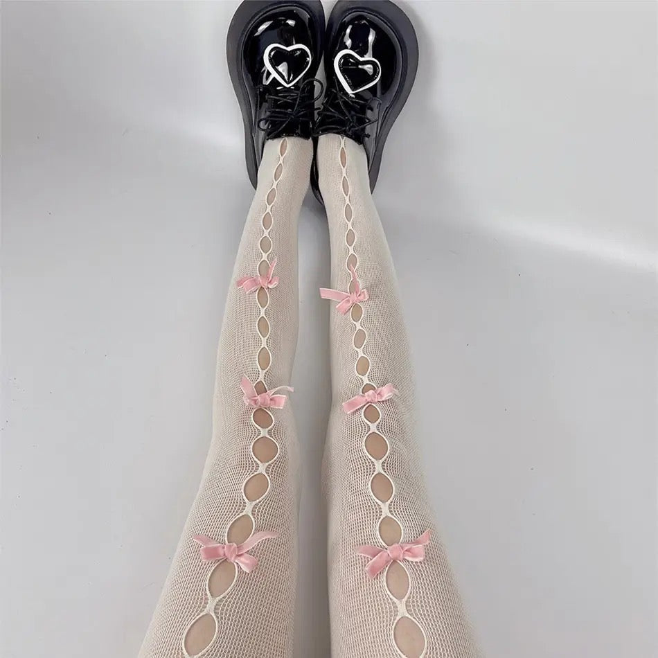 "BUBBLE" BOWKNOT TIGHTS