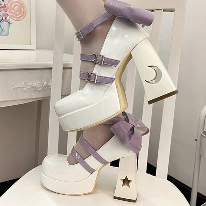 "MOONSTONE" PLATFORM HEELS