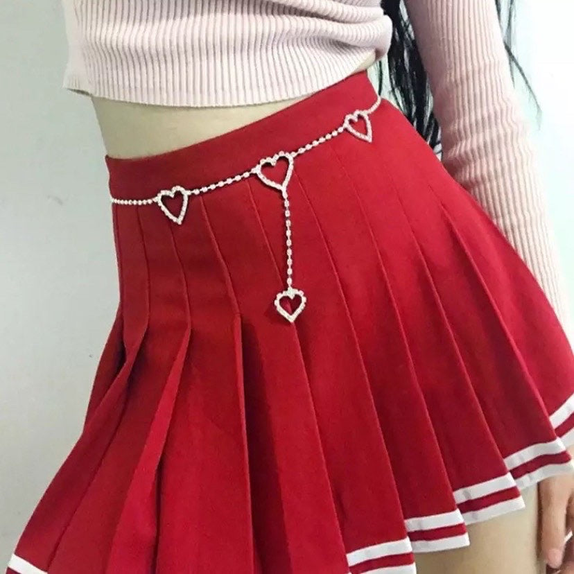 "RHINESTONE HEART" WAIST BELT