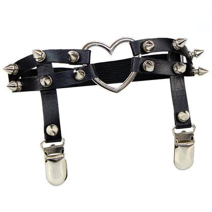 "SPIKEY HEART" THIGH GARTER