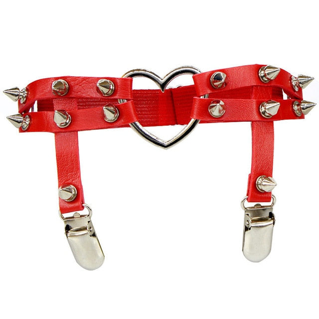 "SPIKEY HEART" THIGH GARTER