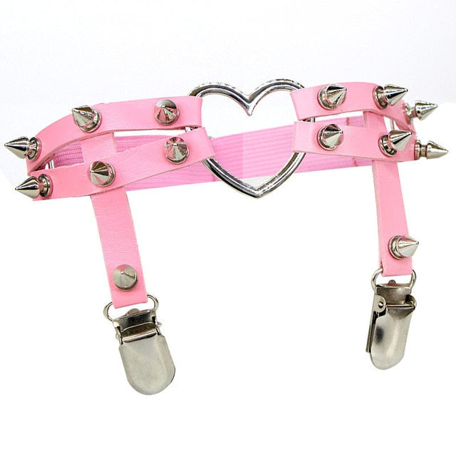 "SPIKEY HEART" THIGH GARTER