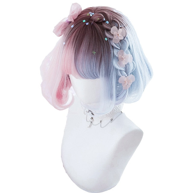 "COTTON CANDY GRADIENT" WAVEY WIG