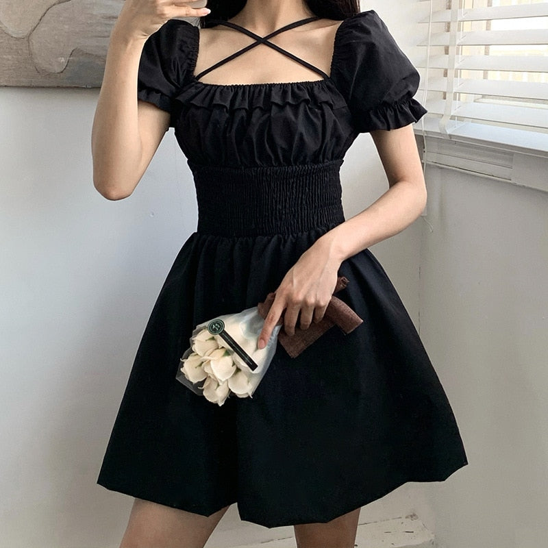 "SHADOW RUFFLE" DRESS