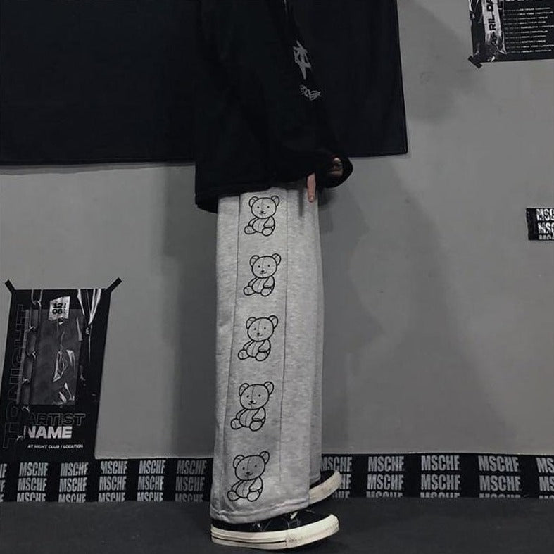 "BEAR STRIPE" SWEATPANTS