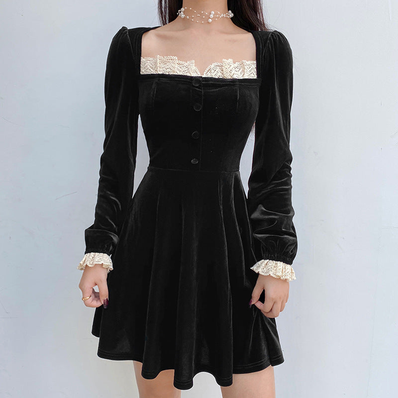 "VALERIE" LACE TRIM DRESS