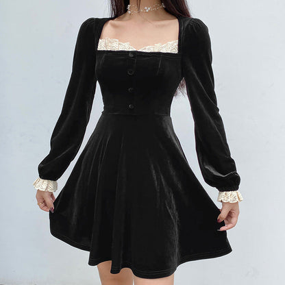 "VALERIE" LACE TRIM DRESS