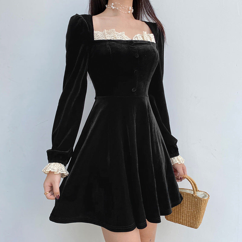 "VALERIE" LACE TRIM DRESS