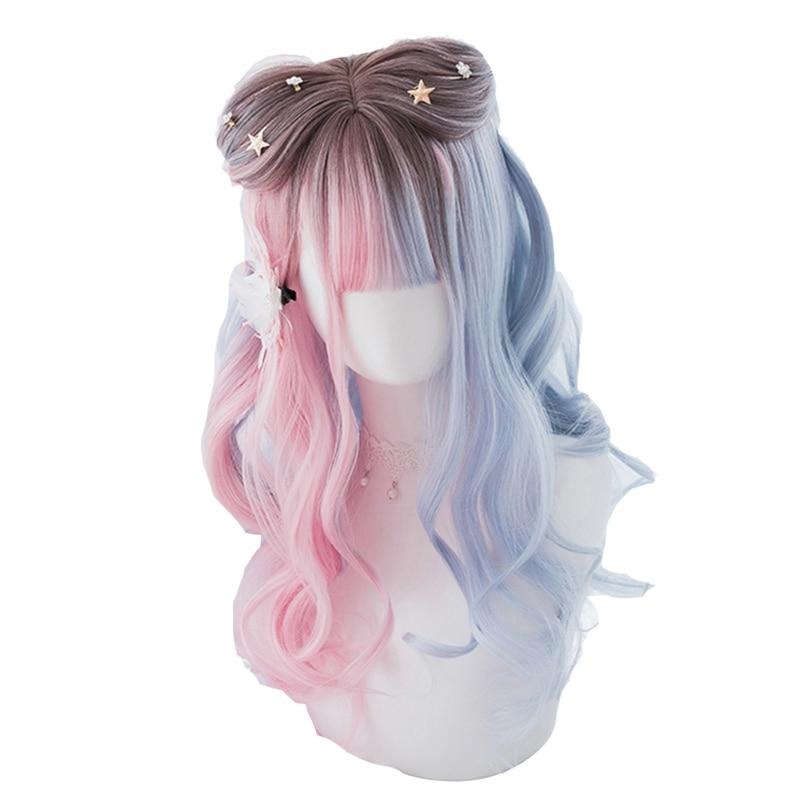 "COTTON CANDY GRADIENT" WAVEY WIG