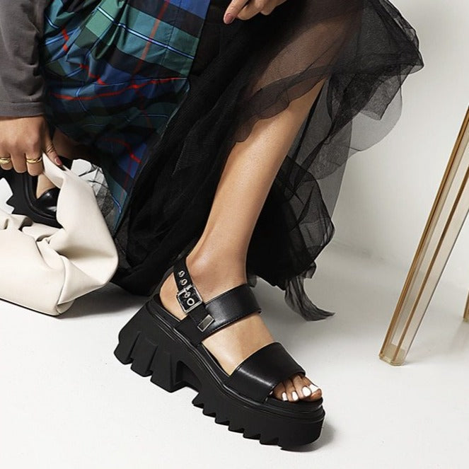 "HARLOW" PLATFORM SANDALS