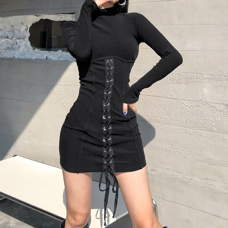 "KYLA" LACE UP DRESS