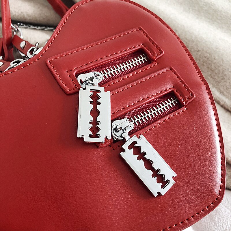 "ZIPPED HEART" CROSSBODY BAG