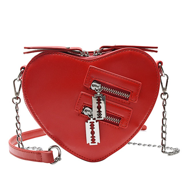 "ZIPPED HEART" CROSSBODY BAG